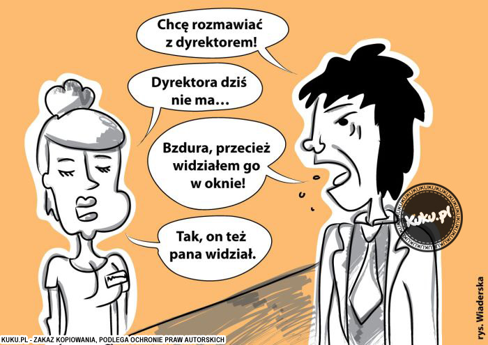 Komiks, dowcip, Żart o ChcÄ™ rozmawiaÄ‡ z dyrektorem