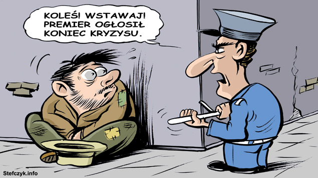 Komiks, dowcip, Żart o Koniec kryzysu