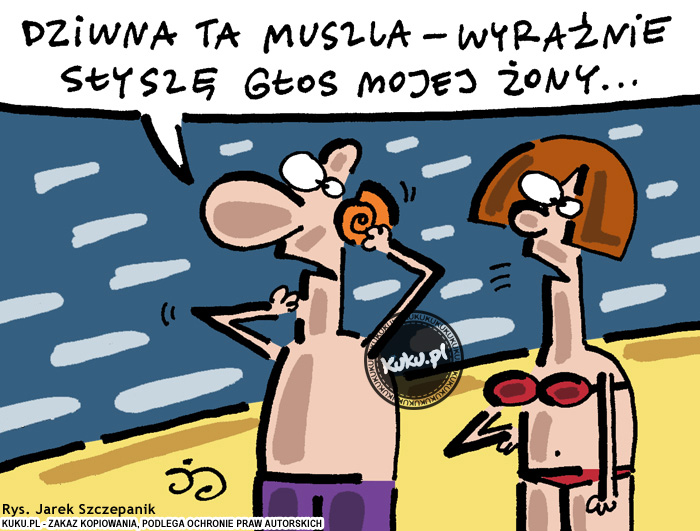 Komiks, dowcip, Żart o Dziwna muszla