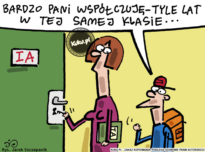 Komiks, dowcip, Żart o WspÃ³Å‚czucie ucznia