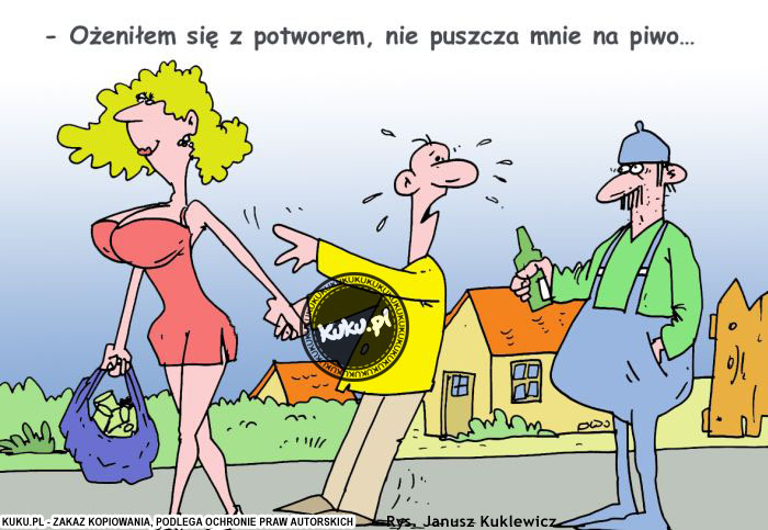 Komiks, dowcip, Żart o MaÅ‚Å¼eÅ„stwo z potworem