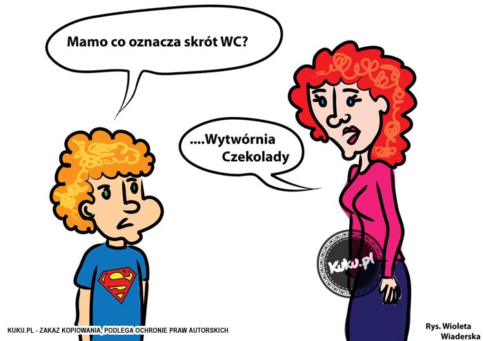 Komiks, dowcip, Żart o Co oznacza skr&oacute;t WC