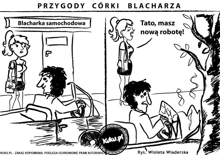 Komiks, dowcip, Żart o C&oacute;rka blacharza