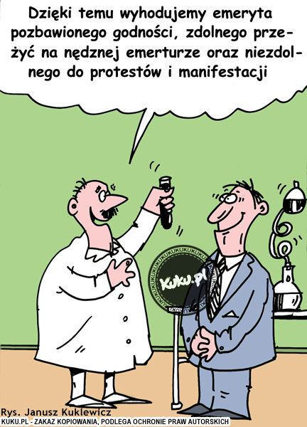 Komiks, dowcip, Żart o Hodowla emeryt&oacute;w