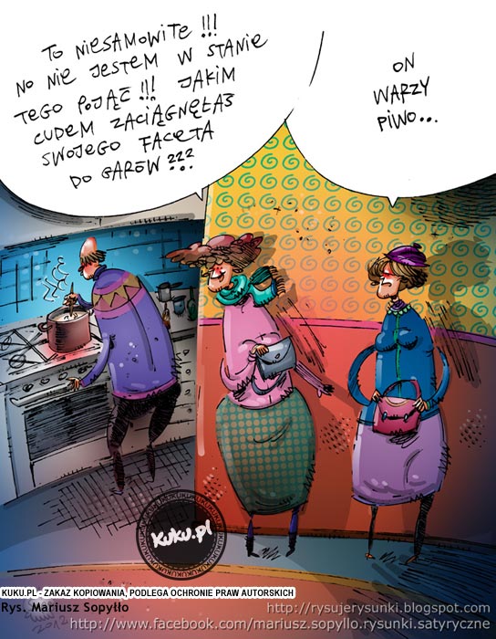 Komiks, dowcip, Żart o Jak zaciÄ…gnÄ…Ä‡ faceta do gar&oacute;w