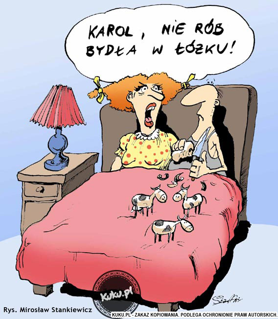 Komiks, dowcip, Żart o Nie r&oacute;b bydÅ‚a