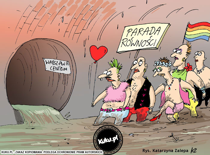 Komiks, dowcip, Żart o Parada r&oacute;wnoÅ›ci w Warszawie
