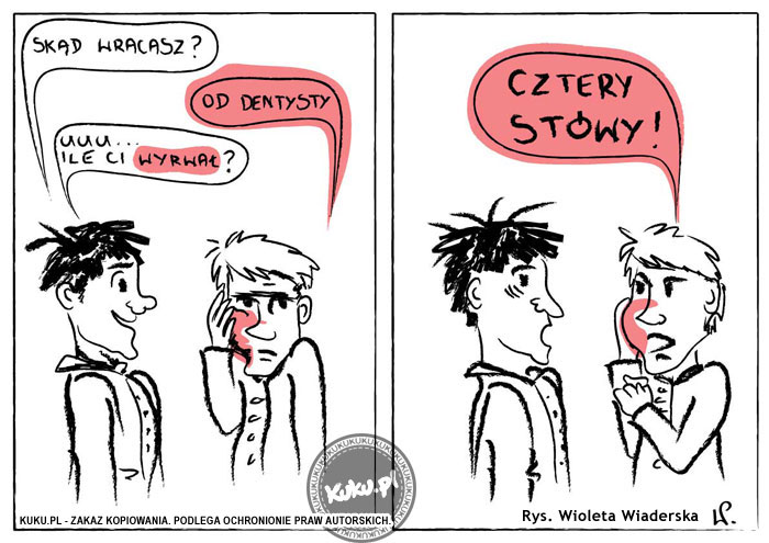 Komiks, dowcip, Żart o Powr&oacute;t od dentysty