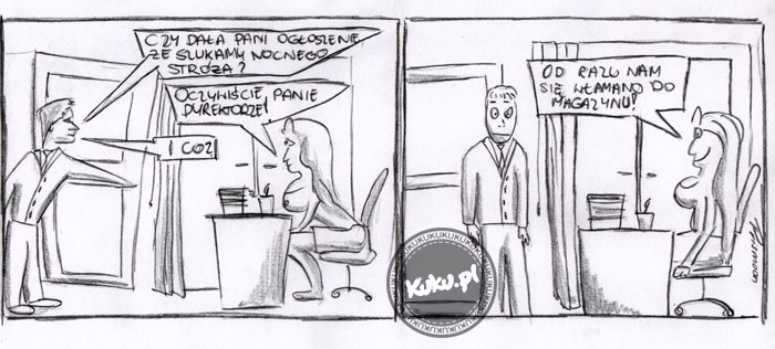 Komiks, dowcip, Żart o Szukamy nocnego str&oacute;Å¼a