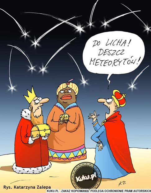 Komiks, dowcip, Żart o Trzej Kr&oacute;lowie i deszcz meteoryt&oacute;w
