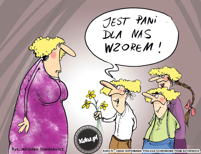 Komiks, dowcip, Żart o Wz&oacute;r dla uczni&oacute;w