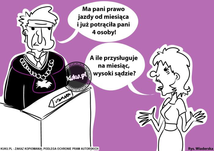 Komiks, dowcip, Żart o Blondynka ma prawo jazdy