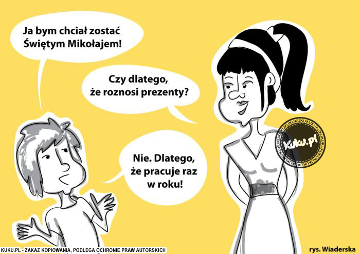 Komiks, dowcip, Żart o ChciaÅ‚by zostaÄ‡ MikoÅ‚ajem