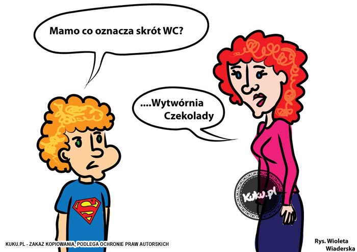 Komiks, dowcip, Żart o Co oznacza skrót WC