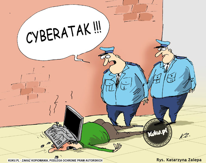 Komiks, dowcip, Żart o Cyberatak