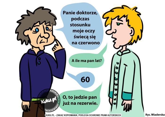 Komiks, dowcip, Żart o Czerwone oczy