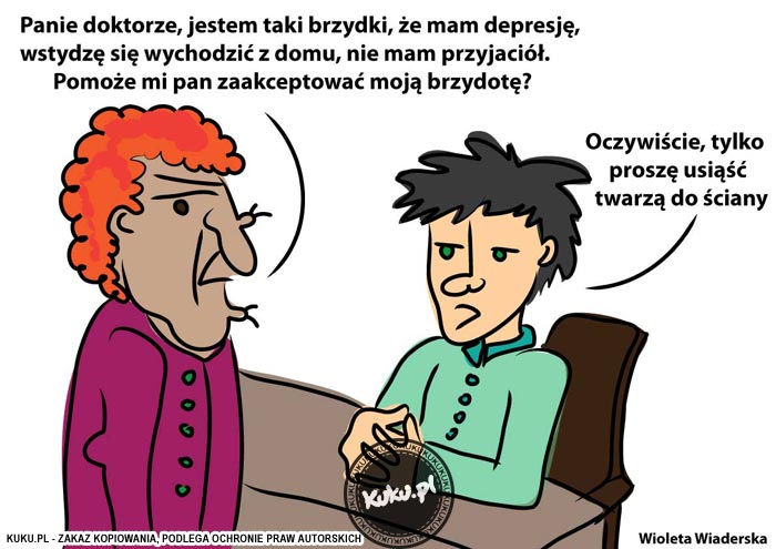 Komiks, dowcip, Żart o Doktorze jestem brzydki