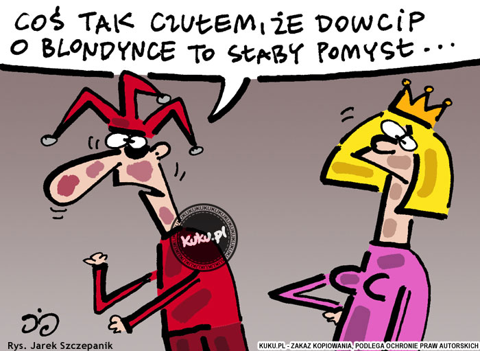 Komiks, dowcip, Żart o Dowcip o blondynce