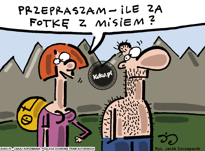 Komiks, dowcip, Żart o Fotka z misiem