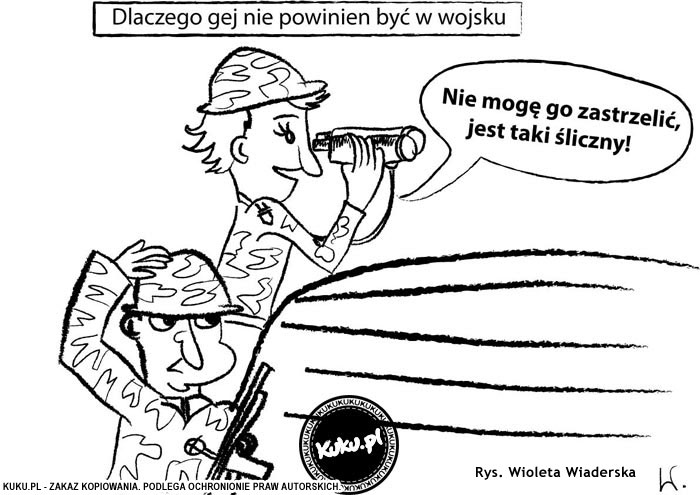 Komiks, dowcip, Żart o Gej w wojsku