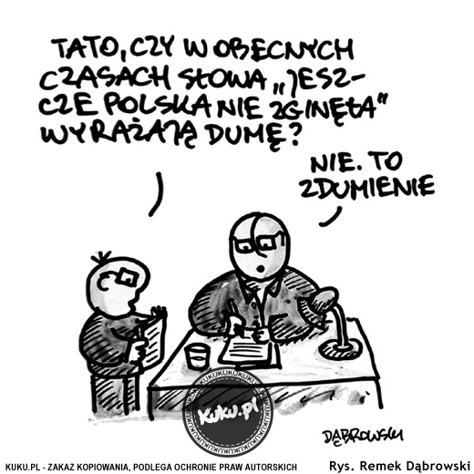 Komiks, dowcip, Żart o Jeszcze Polska nie zginÄ™Å‚a