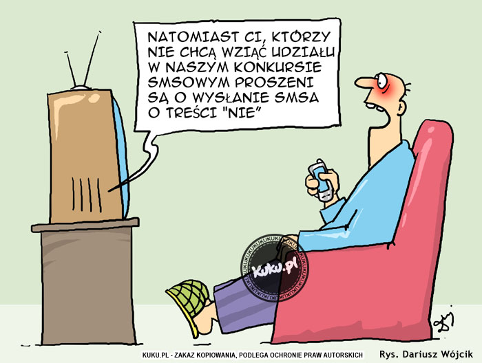 Komiks, dowcip, Żart o Konkurs smsowy