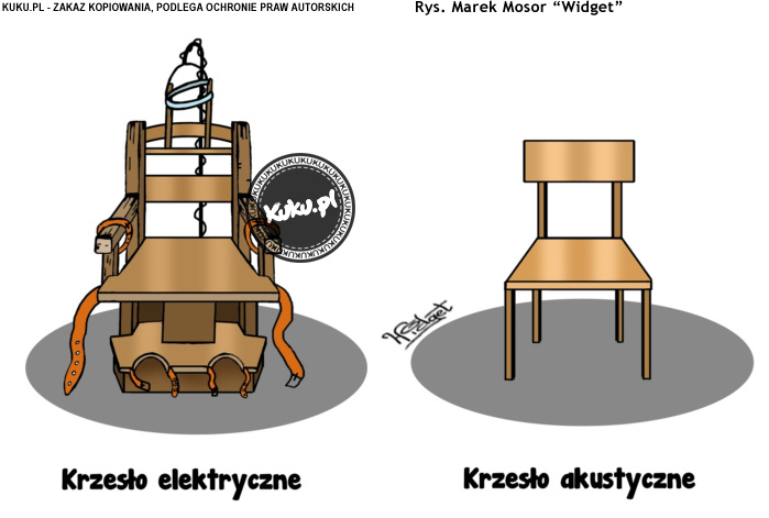 Komiks, dowcip, Żart o KrzesÅ‚o elektryczne i akustyczne
