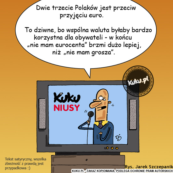 Komiks, dowcip, Żart o Kuku Niusy - Polacy przeciwko Euro