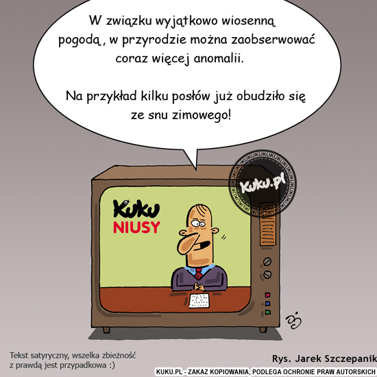 Komiks, dowcip, Żart o Kuku Niusy - anomalie