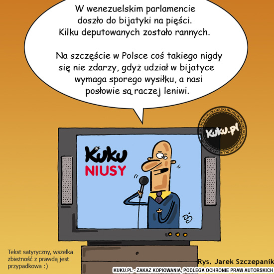 Komiks, dowcip, Żart o Kuku Niusy - bÃ³jka w parlamencie