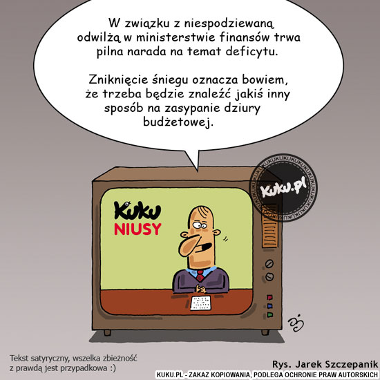 Komiks, dowcip, Żart o Kuku Niusy - dziura w budÅ¼ecie