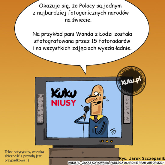 Komiks, dowcip, Żart o Kuku Niusy - fotogeniczny narÃ³d