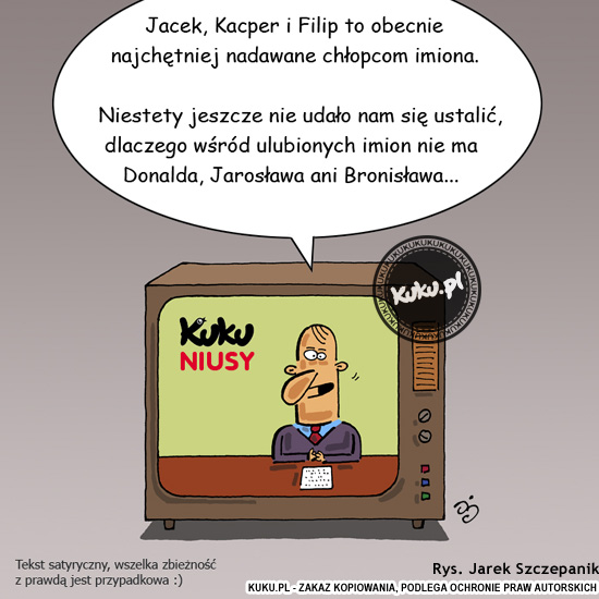 Komiks, dowcip, Żart o Kuku Niusy - najpopularniejsze imiona dla chÅ‚opakÃ³w