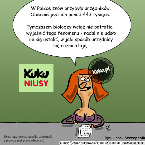 Komiks, dowcip, Żart o Kuku Niusy - przybyÅ‚o urzÄ™dnikÃ³w