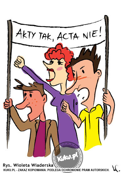 Komiks, dowcip, Żart o Manifestacja przeciw ACTA