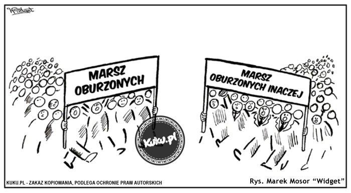 Komiks, dowcip, Żart o Marsz oburzonych