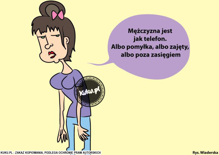 Komiks, dowcip, Żart o MÄ™Å¼czyzna jest jak telefon