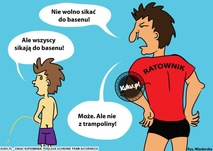 Komiks, dowcip, Żart o Na basenie