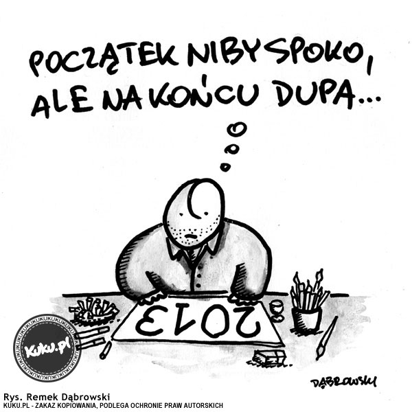 Komiks, dowcip, Żart o Na koÅ„cu dupa