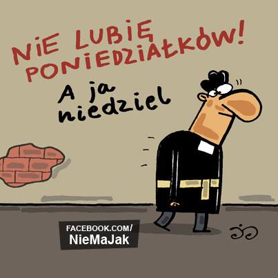 Komiks, dowcip, Żart o Nie lubiÄ™ poniedziaÅ‚kÃ³w ...