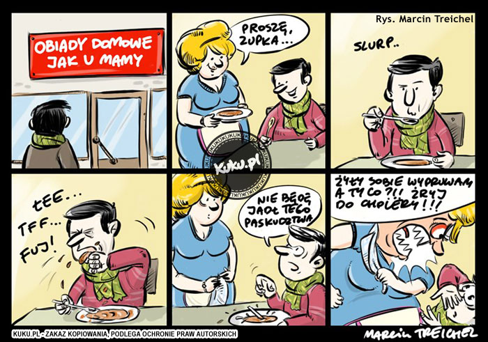Komiks, dowcip, Żart o Obiady domowe jak u mamy