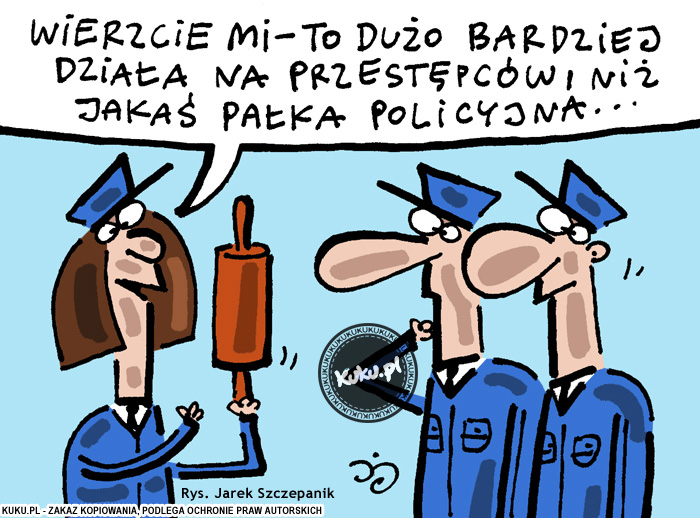 Komiks, dowcip, Żart o PaÅ‚ka policyjna