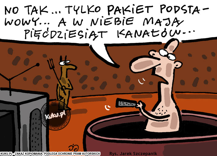 Komiks, dowcip, Żart o Piekielna telewizja