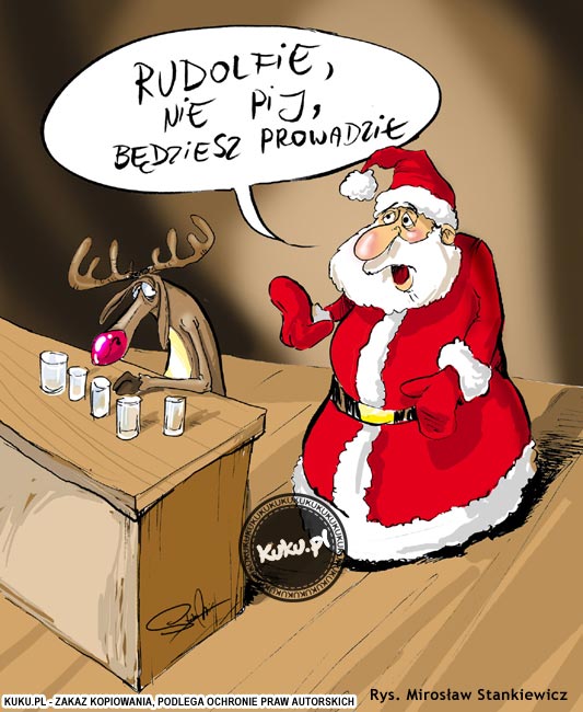 Komiks, dowcip, Żart o Pijany Rudolf