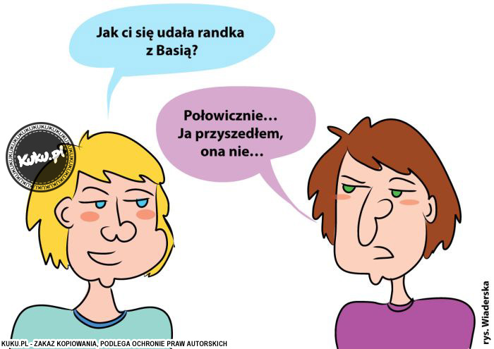 Komiks, dowcip, Żart o PoÅ‚owicznie udana randka