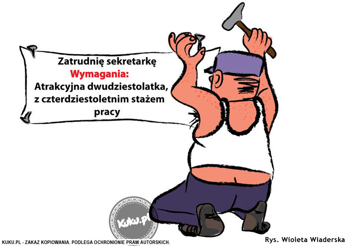 Komiks, dowcip, Żart o Praca dla sekretarki