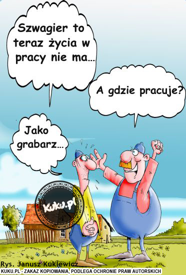 Komiks, dowcip, Żart o Praca szwagra