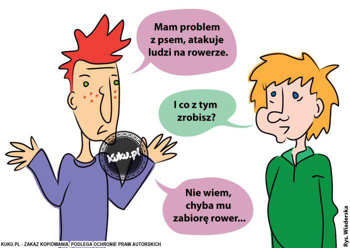 Komiks, dowcip, Żart o Problem z psem