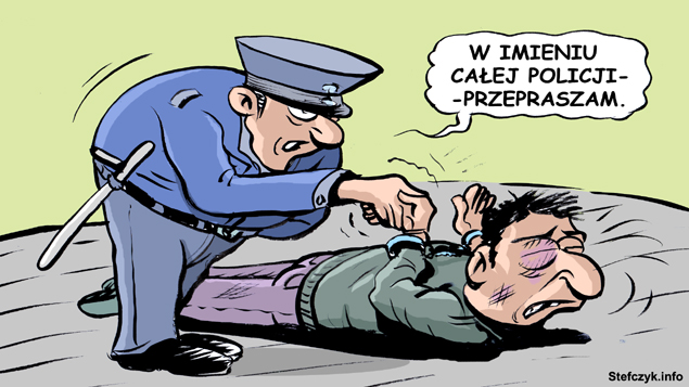 Komiks, dowcip, Żart o Przeprosiny policji