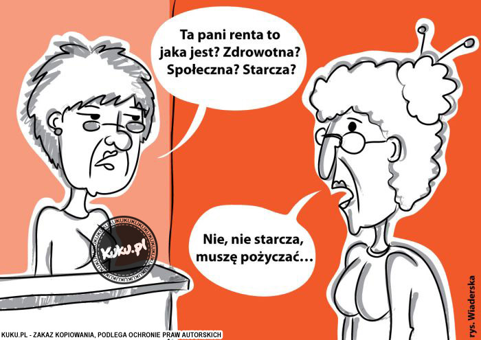 Komiks, dowcip, Żart o Renta starcza